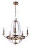 Graclyn 5 Light Chandelier in Satin Brass (57725-SB)