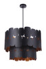 Sabrina 9 Light Pendant in Flat Black/Gold Luster (56699-FBGLR)