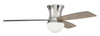 Daybreak 52" 3-Blade Ceiling Fan in Polished Nickel w/ Driftwood/Greywood Blades; Integrated Light Kit (DBK52PLN3)