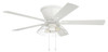 Insight 52" 5-Blade Ceiling Fan White Finish, White/Washed Oak Blades, Integrated Light kit Included; Integrated Light Kit (IST52W5)