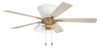Insight 52" 5-Blade Ceiling Fan White/SB Finish, White/Washed Oak Blades, Integrated Light kit Included; Integrated Light Kit (IST52WSB5)