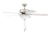 Pro Plus 211 52" Indoor Fan in Brushed Nickel w/ White Blades (P211BN5-52W)