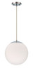 Gaze 1 Light 12" Pendant in Chrome (White Glass) (56892-CH-WG)
