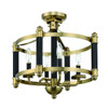 Stanza 4 Light Semi Flush in Flat Black/Satin Brass (54854-FBSB)
