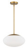 Gaze 1 Light 14" Pendant in Satin Brass (White Glass) (56894-SB-WG)
