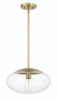 Gaze 1 Light 14" Pendant in Satin Brass (56894-SB)
