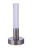 Indoor Rechargeable Dimmable LED Cylinder Portable Lamp in Brushed Polished Nickel (86281R-LED)