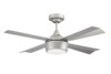 Theo 42" Outdoor Fan Painted Nickel, Flat BK Blades, Light Kit Inlcuded (Optional) (THO42PN4)