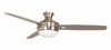 Targas 52" 3-Blade Ceiling Fan in Brushed Polished Nickel w/ Brushed Nickel Blades; Integrated Light Kit (TG52BNK3-52BN)