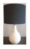 1 Light Ceramic Base Table Lamp in White (86253)
