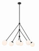 Omni 6 Light Matte Black Chandelier (OMN-3006-MK)