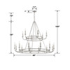 Bailey 18 Light Polished Nickel Chandelier (BAI-A2109-PN)
