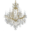 Maria Theresa 13 Light Swarovski Strass Crystal Gold Chandelier (4413-GD-CL-S)