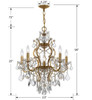 Filmore 6 Light Spectra Crystal Antique Gold Chandelier (4455-GA-CL-SAQ)