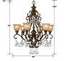 Crystorama Norwalk 6 Light Chandelier (7516-BU-CL-MWP)