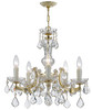 Maria Theresa 5 Light Hand Cut Crystal Gold Mini Chandelier (4376-GD-CL-MWP)
