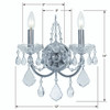 Imperial 2 Light Spectra Crystal Polished Chrome Wall Mount (3222-CH-CL-SAQ)