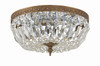 Crystorama 3 Light Clear Italian Crystal Olde Brass Ceiling Mount (712-OB-CL-I)