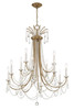 Karrington 12 Light Aged Brass Chandelier (KAR-90912-AG-CL-MWP)