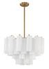 Addis 9 Light Aged Brass Chandelier (ADD-308-AG-WH)