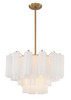 Addis 9 Light Aged Brass Chandelier (ADD-308-AG-WH)