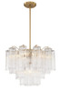 Addis 6 Light Aged Brass Chandelier (ADD-306-AG-CL)