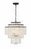 Gabrielle 4 Light Matte Black Chandelier (GAB-B7304-MK)