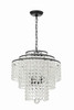 Gabrielle 4 Light Matte Black Chandelier (GAB-B7304-MK)