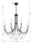 Delilah 6 Light Matte Black Chandelier (DEL-90806-MK)