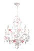 Lola 5 Light Wet White Chandelier (4856-WW)