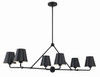 Xavier 6 Light Matte Black Chandelier (XAV-B9306-MK)