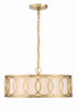 Libby Langdon for Crystorama Graham 6 Light Antique Gold Chandelier (287-GA)