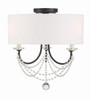 Delilah 3 Light Matte Black Ceiling Mount (DEL-90803-MK_CEILING)