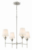 Broche 4 Light Antique Silver Chandelier (534-SA)