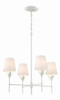 Broche 4 Light Matte White Chandelier (534-MT)