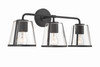 Crystorama Fulton 3 Light Bath (FUL-913-BK-CL)