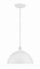 Soto 1 Light White Pendant (SOT-18013-WH)