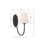 Juno 1 Light Black Forged Wall Mount (JUN-10321-BF)