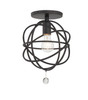 Solaris 1 Light Black Ceiling Mount (9220-BK_CEILING)