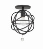 Solaris 1 Light Black Ceiling Mount (9220-BK_CEILING)