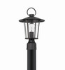 Andover 1 Light Matte Black Outdoor Lantern Post (AND-9207-CL-MK)