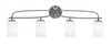 Cavella 4 Light Bath Bar, Graphite Finish, 4" White Muslin Glass (3914-GP-310)