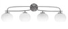 Cavella 4 Light Bath Bar, Graphite Finish, 7" White Muslin Glass (3914-GP-212)