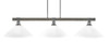 Tacoma 3 Light Bar In Graphite & Painted Distressed Wood-Look Metal Finish With 16" White Muslin Glass (1863-GPDW-318)