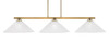 Atlas 3 Light Bar In New Age Brass Finish With 16" Italian Bubble Glass (4523-NAB-411)