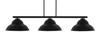 Atlas 3 Light Bar In Matte Black Finish With 13" Matte Black Double Bubble Metal Shades (4523-MB-428)
