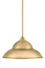 Odyssey Stem Hung Mini Pendant, New Age Brass Finish, 16" New Age Brass Double Bubble Metal Shade  (2601-NAB-429)