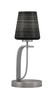 Cavella Accent Lamp In Graphite Finish With 6" Black Matrix Glass (39-GP-4039)
