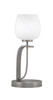 Cavella Accent Lamp In Graphite Finish With 6" White Marble Glass (39-GP-4811)
