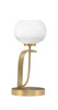 Cavella Accent Lamp In New Age Brass Finish With 7" White Muslin Glass (39-NAB-212)